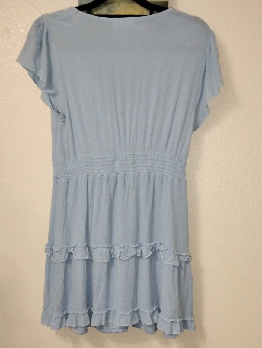 Altar'd State Light Blue Ruffled V-Neck Tunic - Picture 8 of 8